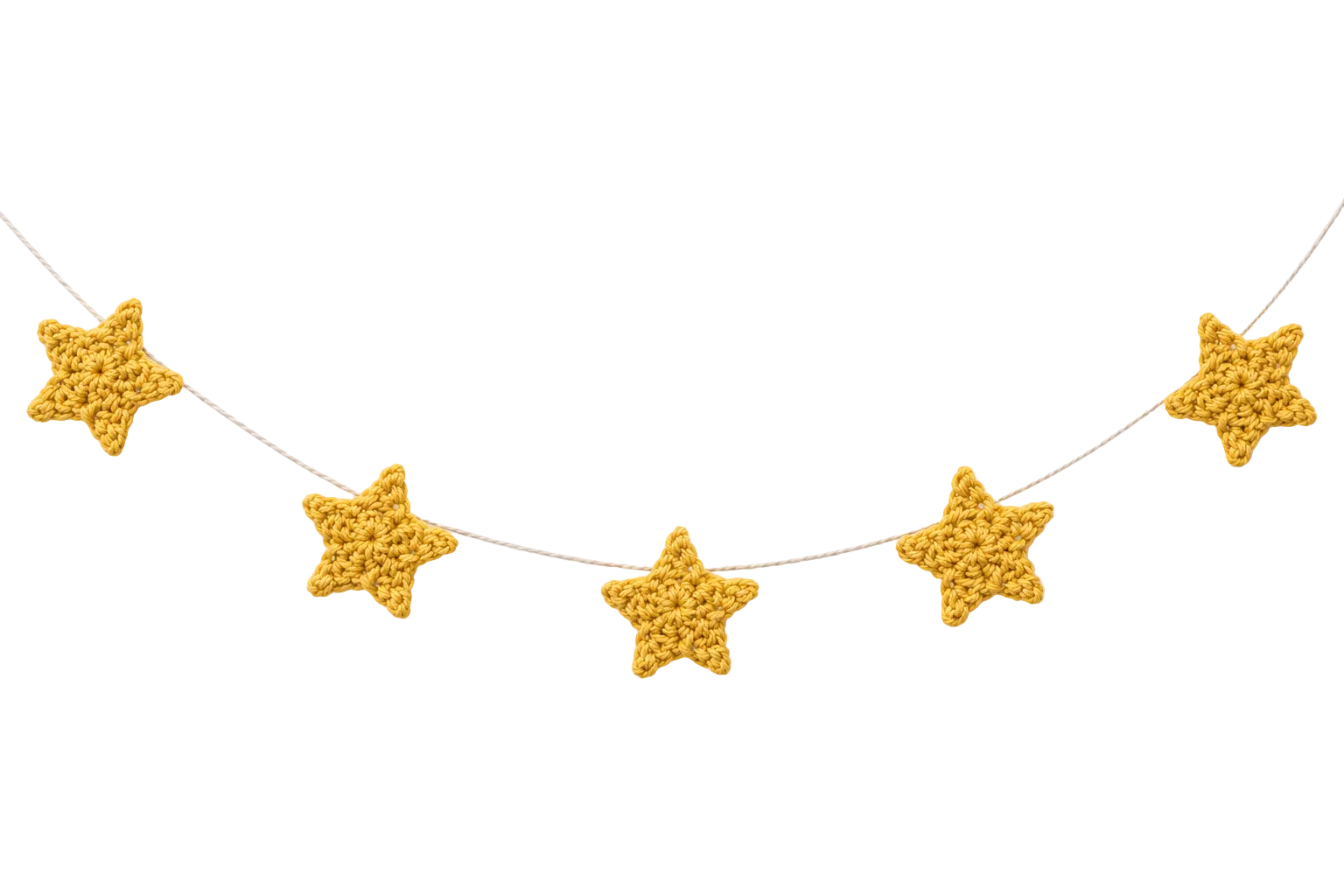 Crochet Star Garland Pattern — Beginner Friendly, Customizable Assembly | PDF Download