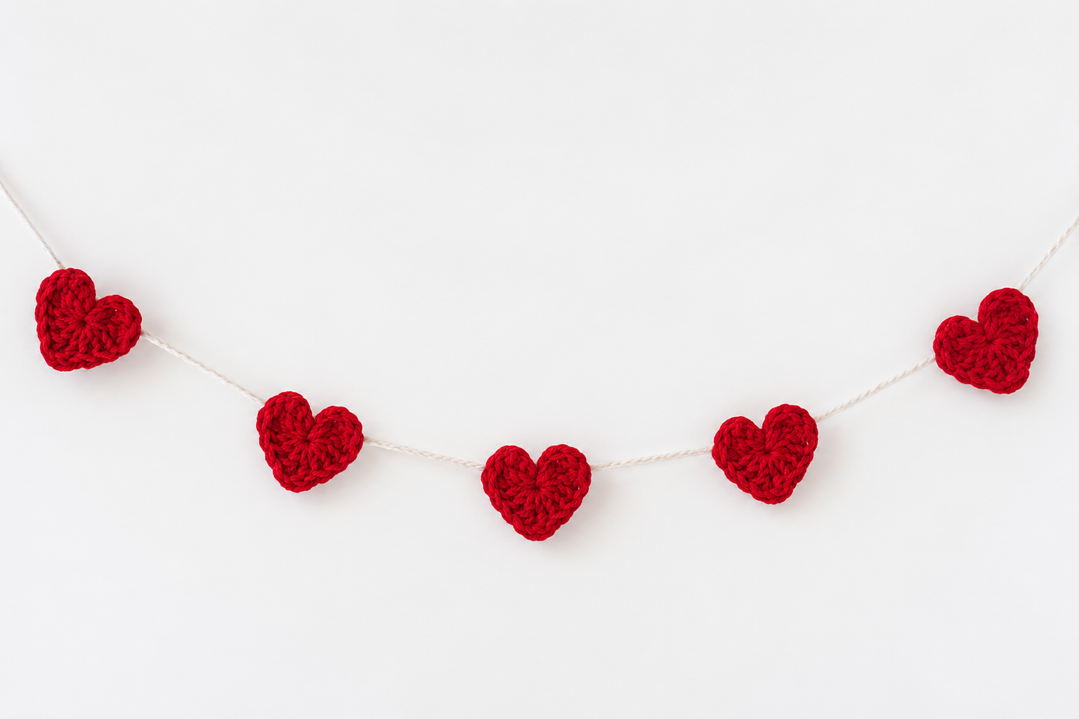 Crochet Heart Garland Pattern — Easy Valentine Decor PDF for Beginners